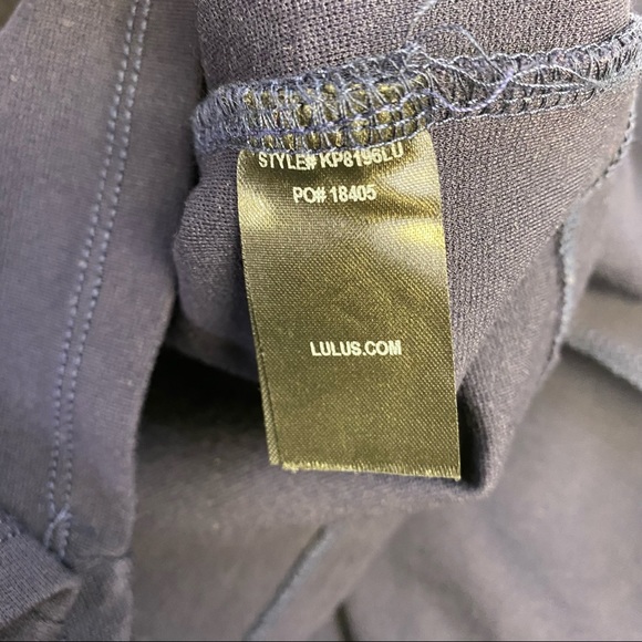 Lulu's  “I Feel Good” Skort Skater Dress Navy Blue Plunging V-Neck - Picture 11 of 12